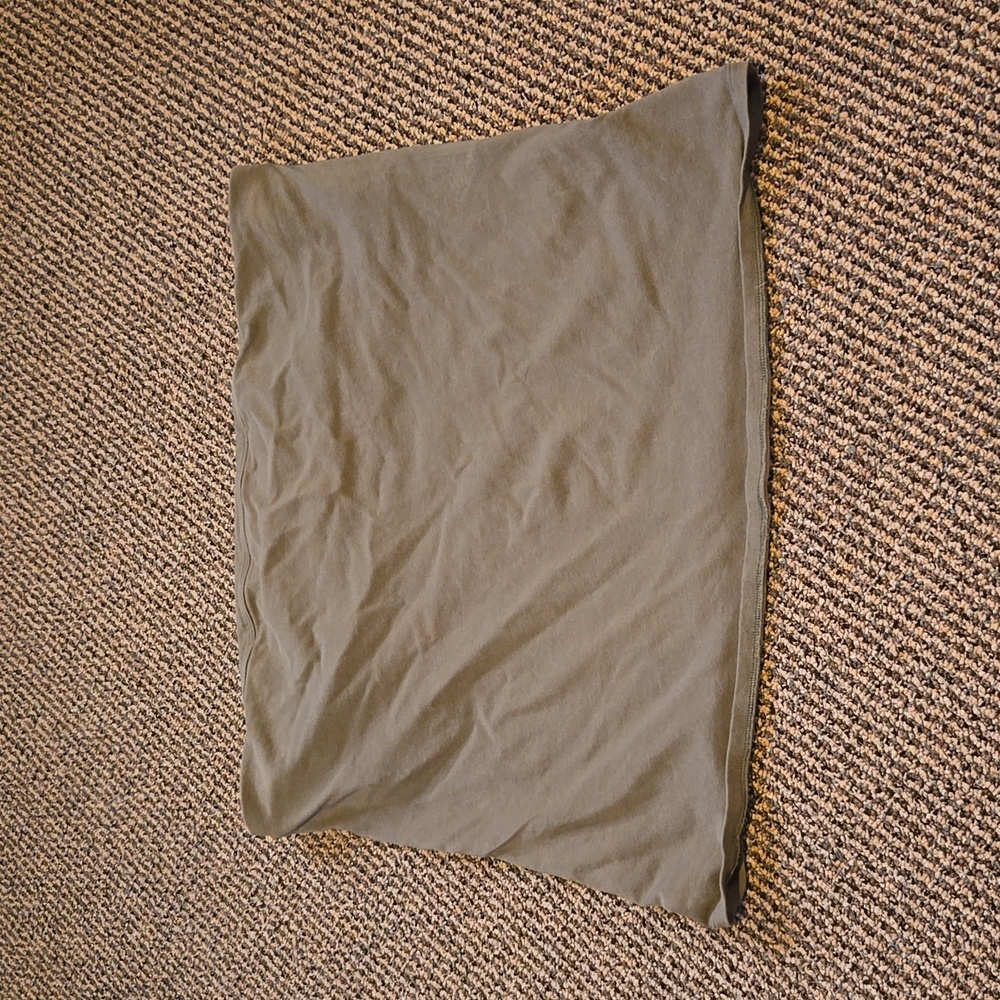 Express cotton tube top strapless army green top
